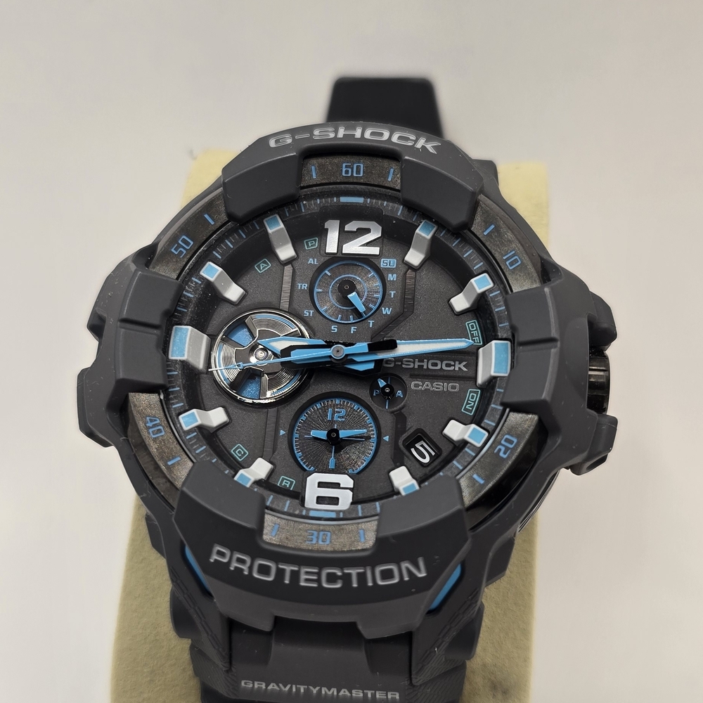 Casio G-Shock Gravitymaster Grey and Blue Watch.